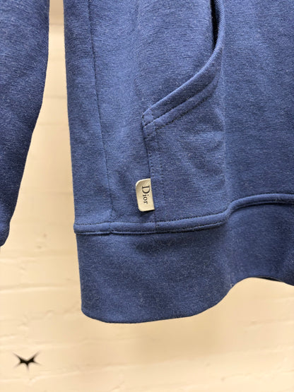Dior Homme Reversible Blue/Grey Cotton Hoodie