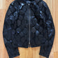 2000s Emporio Armani ‘Plated’ Zip-Up Black Calfskin Leather Jacket