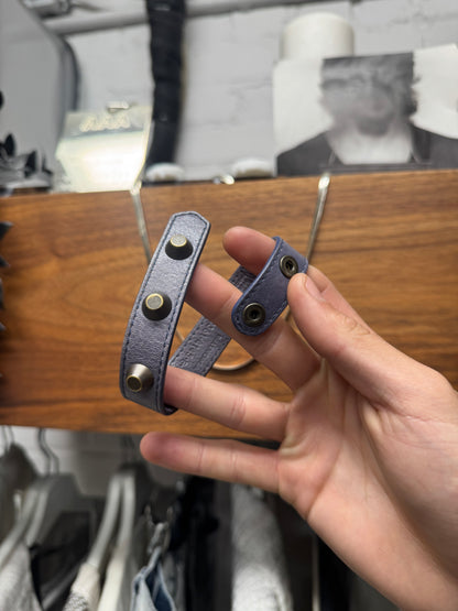 Balenciaga Studded ‘Lilac’ Leather Snap Bracelet