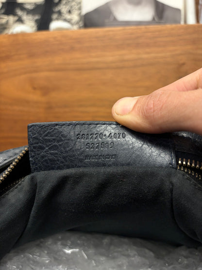 Balenciaga Faded Black/Gold ‘City’ Bag with Crossbody Strap