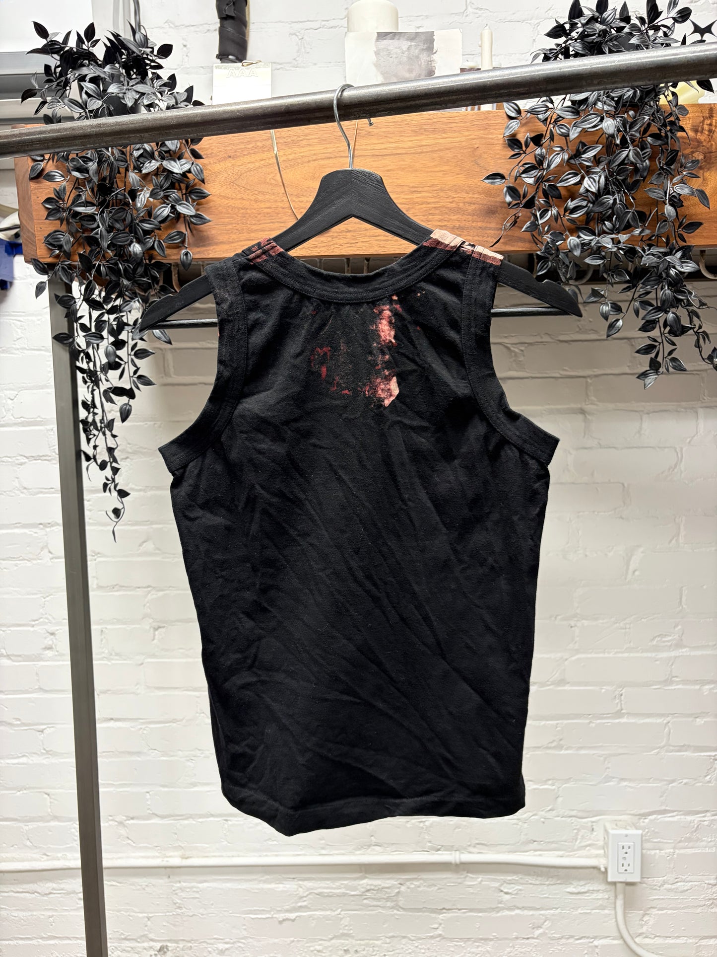 SS2006 Junya Watanabe ‘Grunge’ Bleached Red/Black Tank Top