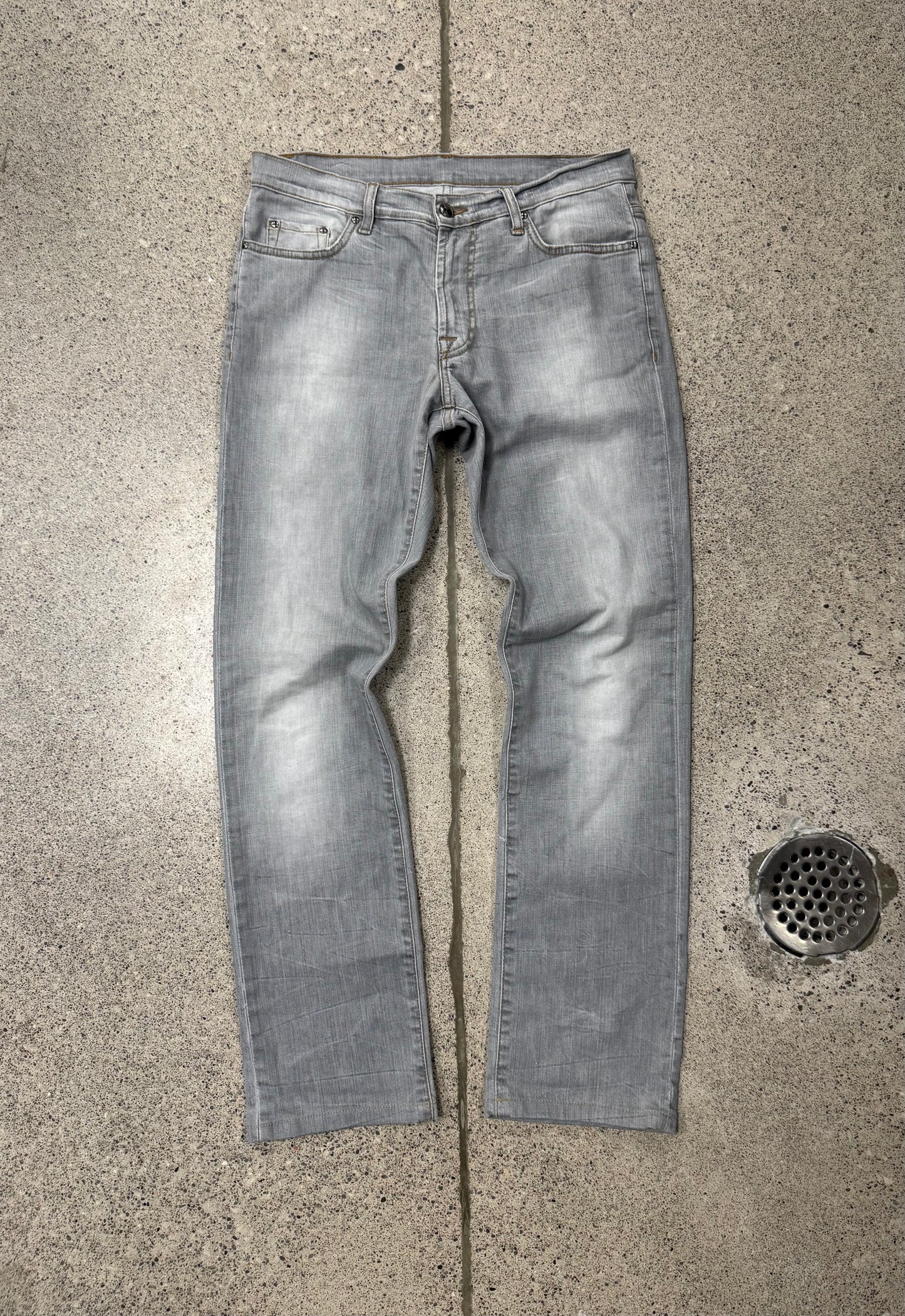 Versace Washed Grey Bootcut Denim