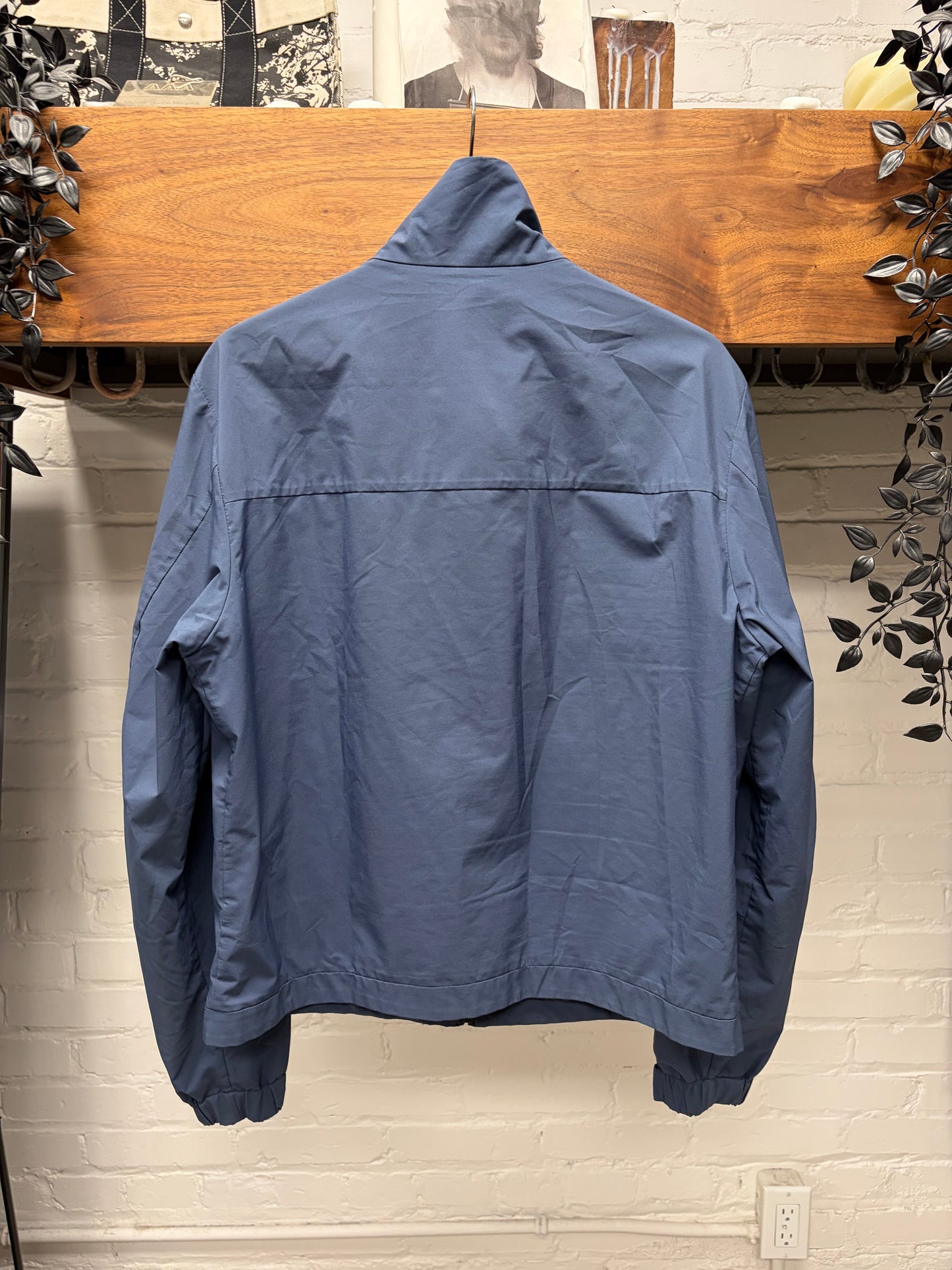 2011 Prada Blue Waterproof Nylon Shell Windbreaker Jacket
