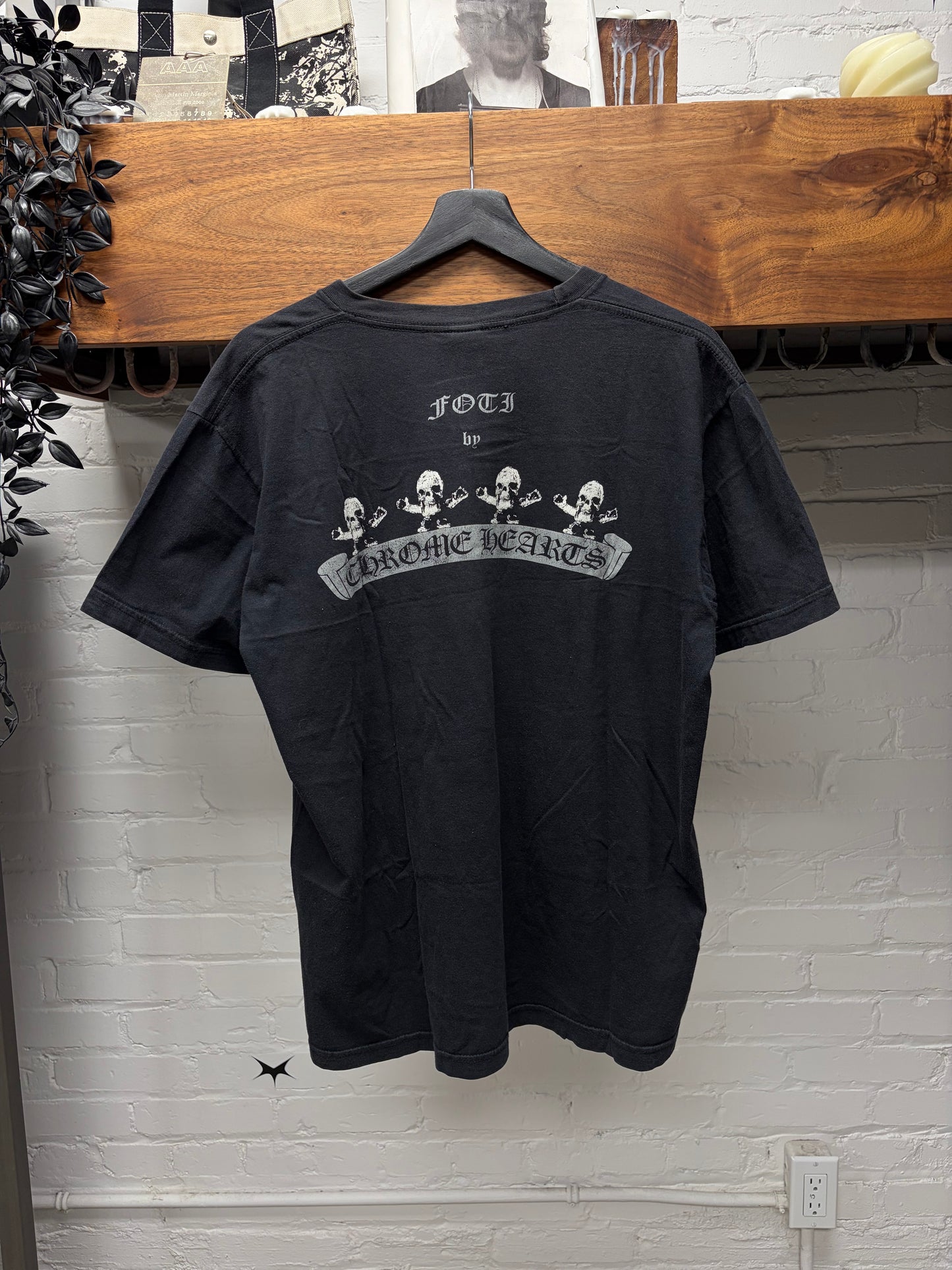 Chrome Hearts Foti Skull ‘Union Jack’ Flag Black Graphic T-Shirt