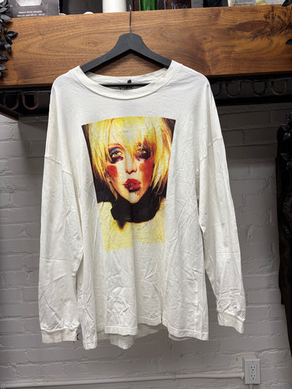 Hysteric Glamour ‘Courtney Love’ White Long Sleeve Portrait T-Shirt