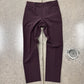 Prada Oxblood Red Pleated Slim Cut Trousers