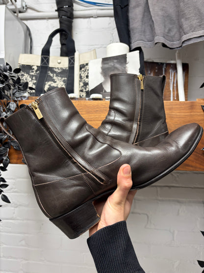Yves Saint Laurent Rive Gauche by Tom Ford ‘Jonny’ Cuban Heel Leather Boots