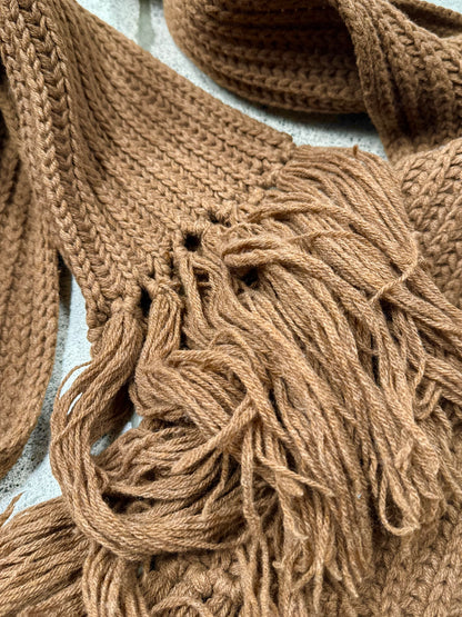 Veronique Branquinho Wool Cable Knit Oversized Scarf