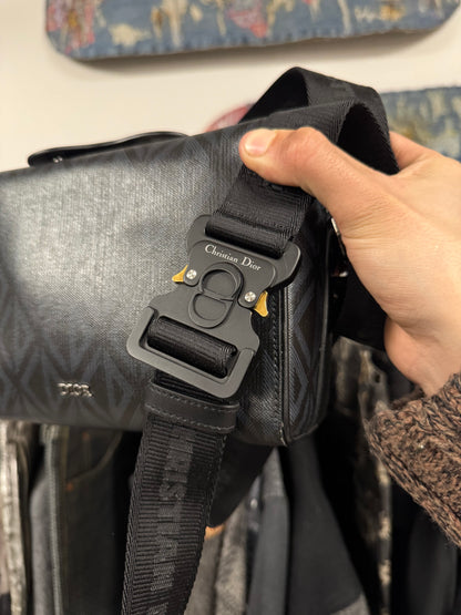 Dior CD ‘Lingot’ Leather Monogram Roller Buckle Crossbody Bag