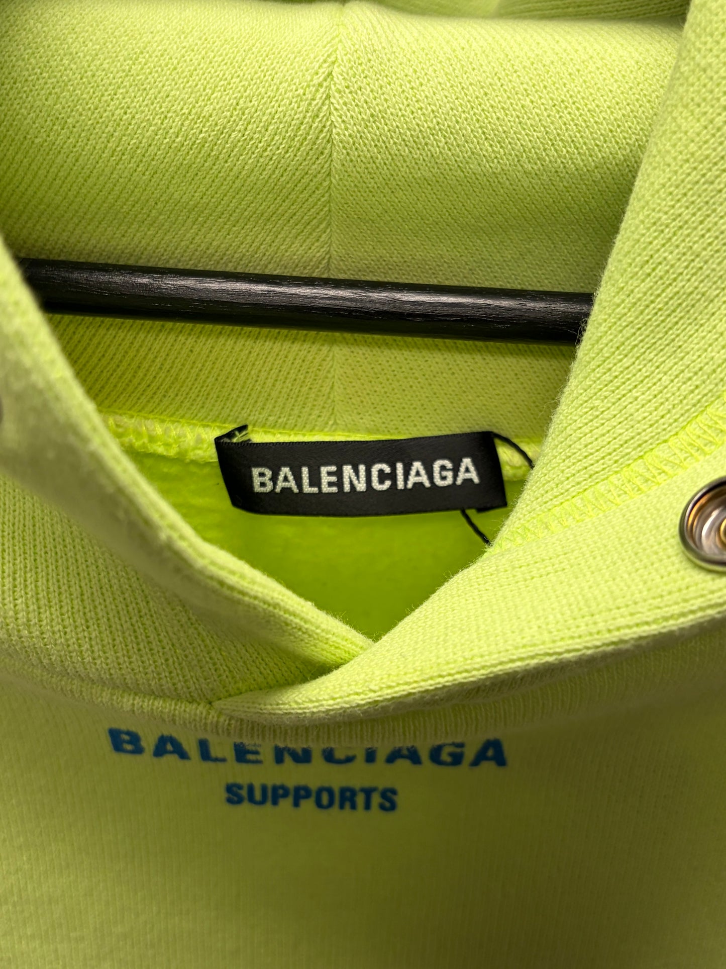 OG 2018 Balenciaga ‘WFD’ World Food Programme’ Neon Pullover Hoodie