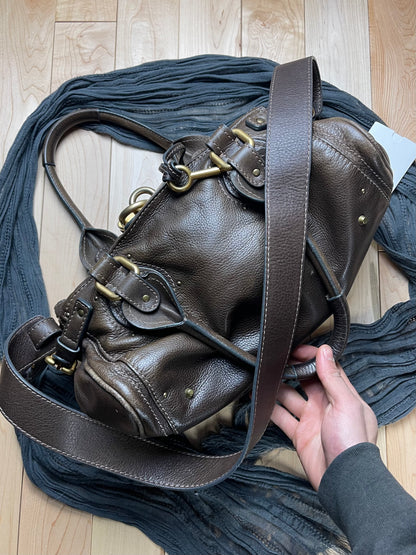 Chloe Paddington Crossbody Lock & Key Brown Leather Bag