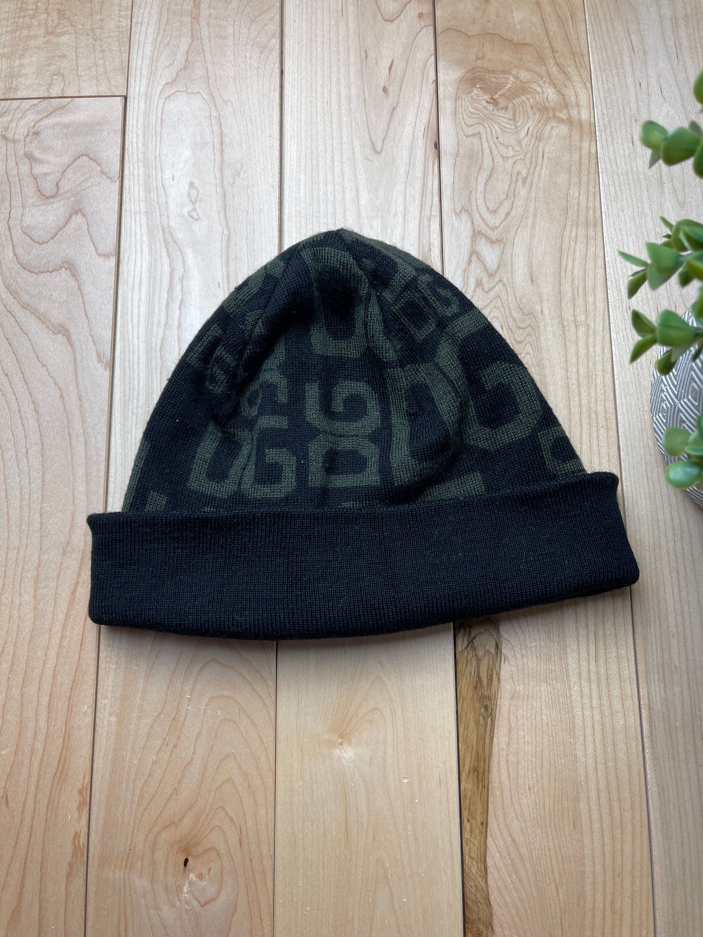 Dolce & Gabbana Black Monogram Logo Beanie