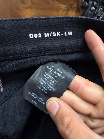 2017 Saint Laurent ‘D02’ Classic Black Skinny Jeans