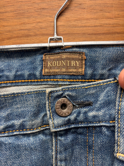 Kapital Blue ‘Bone’ Denim Shorts