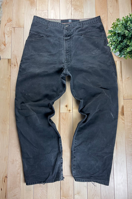 Marithe Francois Girbaud Washed Black Baggy Denim