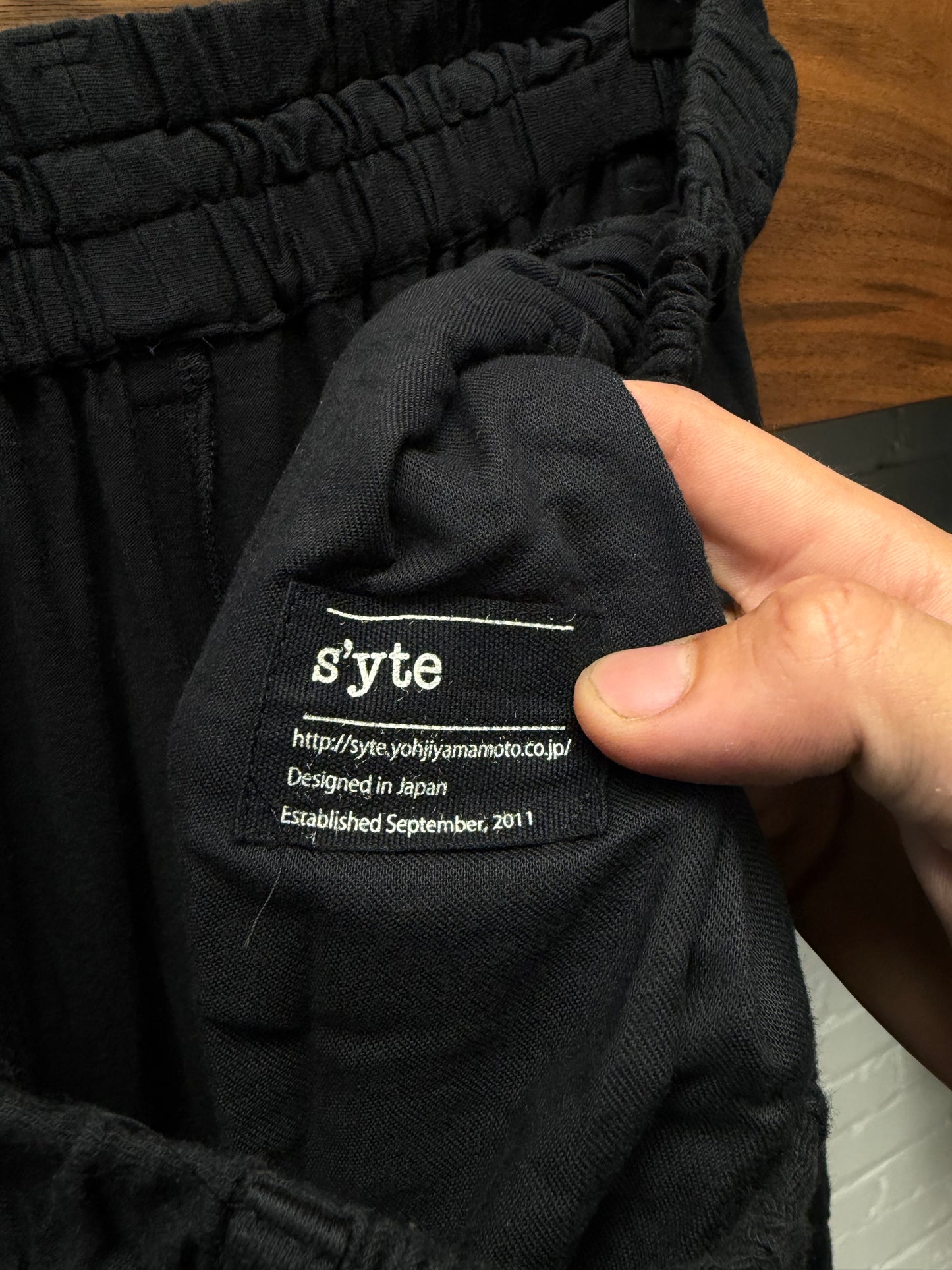SS2016 Yohji Yamamoto ‘S’yte’ 3/4 Length Cotton Drawstring Shorts