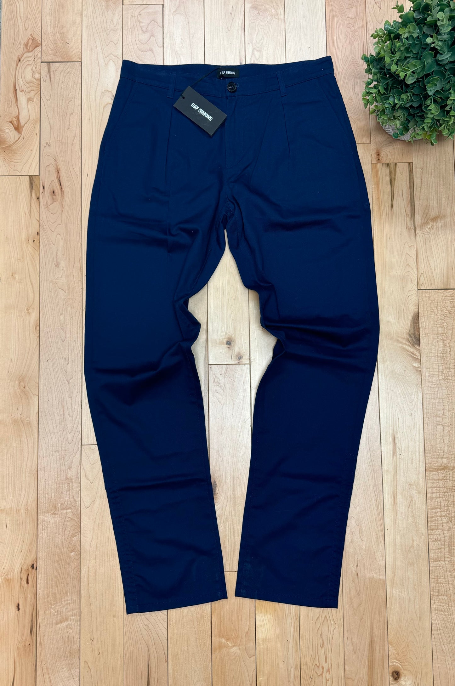 Raf Simons Blue Single Pleat Pants