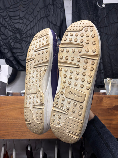 Visvim ‘Hockney’ Purple/White Leather Boat Sneakers