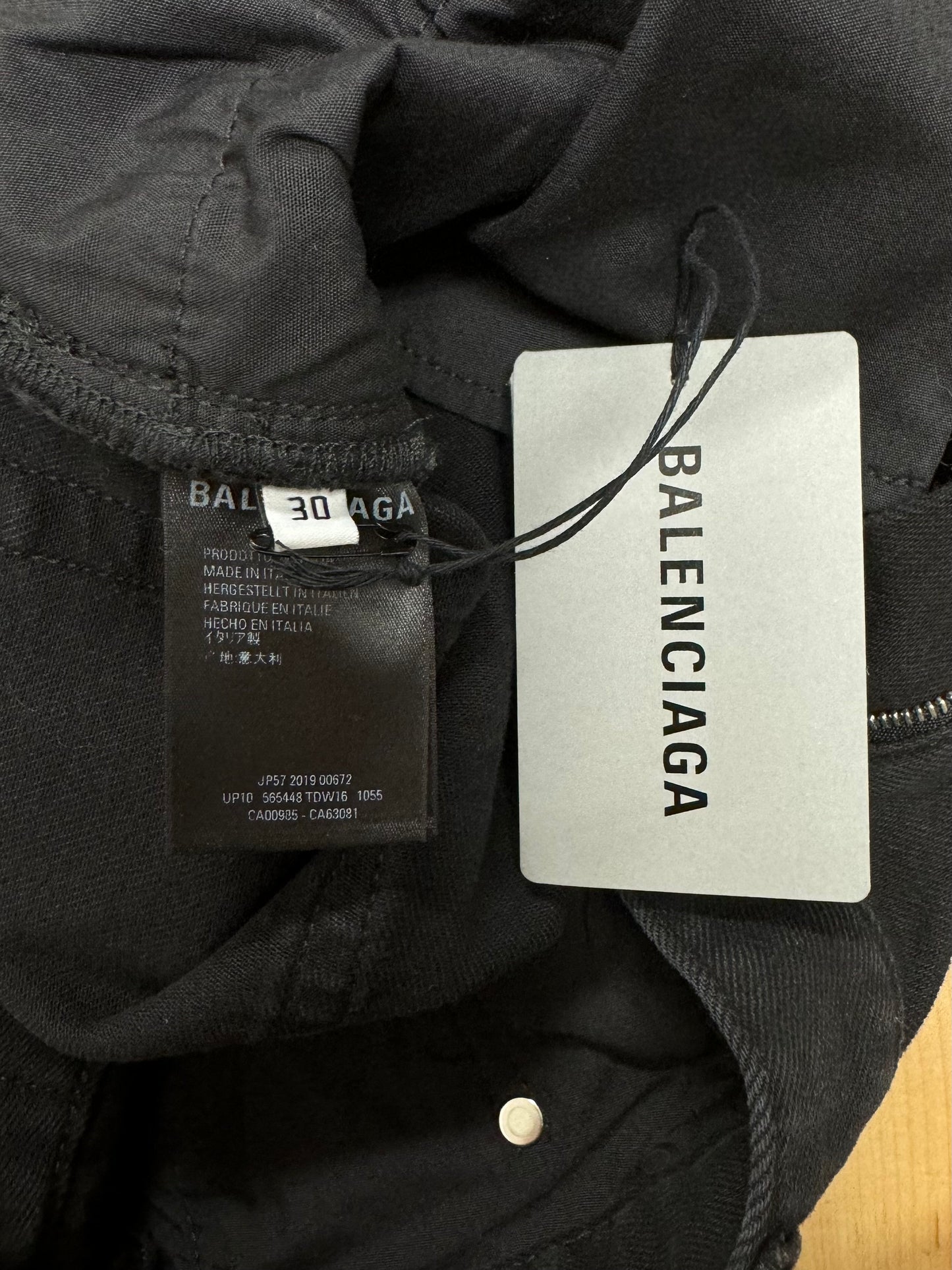 2019 Balenciaga Slim Cut Black Denim