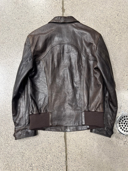 Dolce & Gabbana ‘Western’ Brown Calfskin Leather Jacket