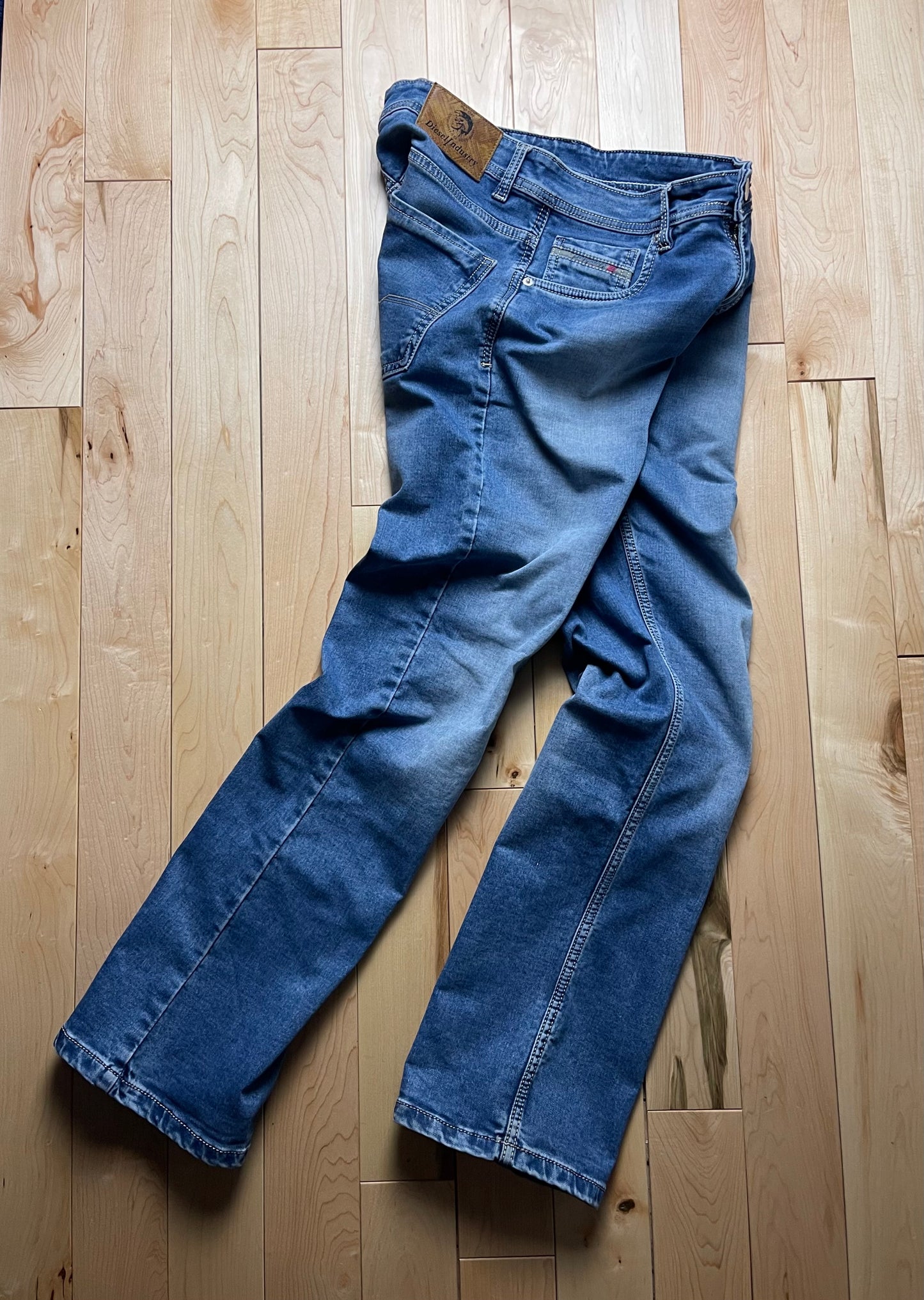 Diesel Washed Blue Slim Bootcut Denim