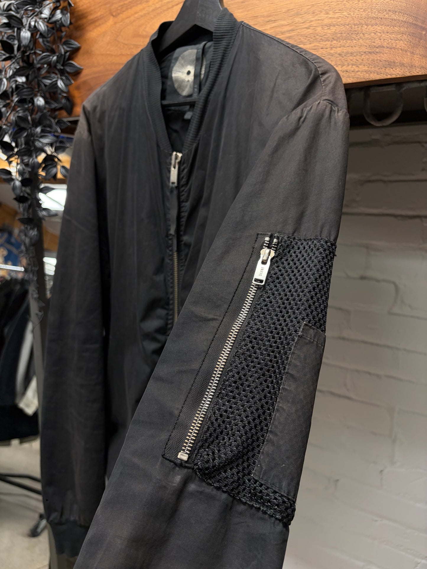 Damir Doma Black Mesh Back Lightweight Bomber Jacket