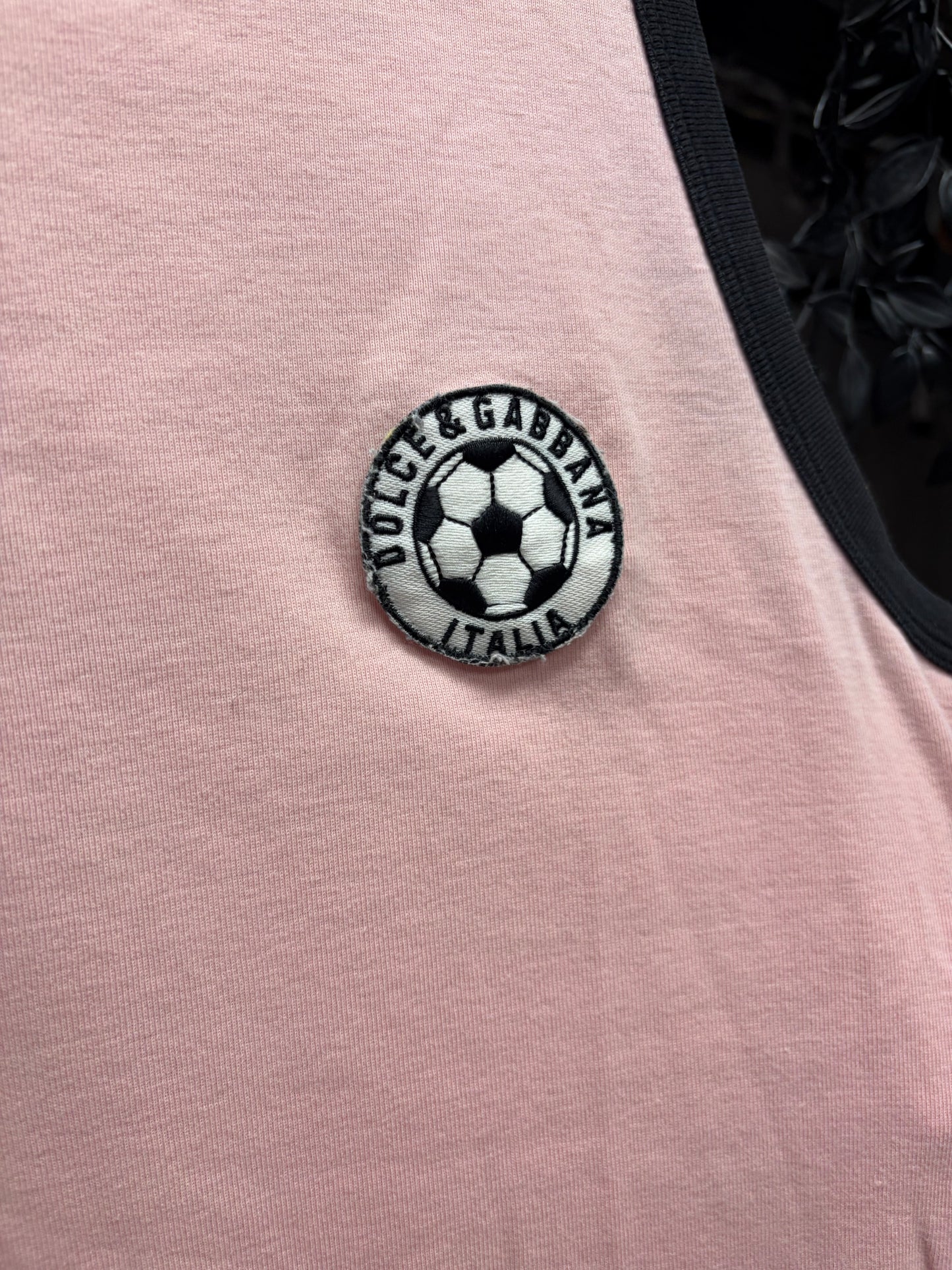 2000s Dolce & Gabbana ‘Football’ Embroidered Logo Tank Top
