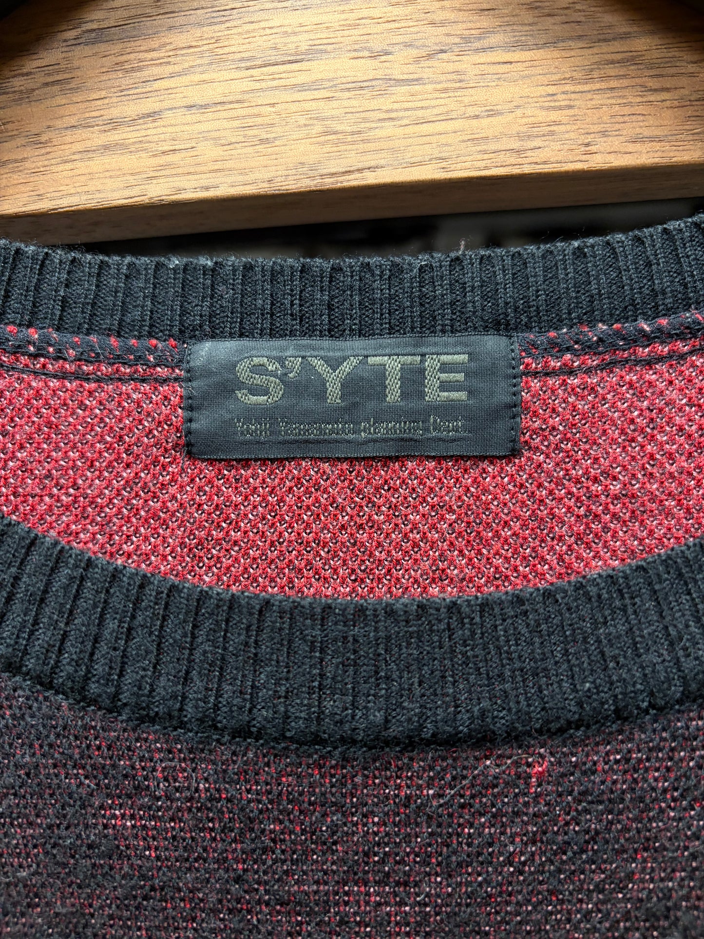 Yohji Yamamoto S’yte ‘Bloody Cat2’ Black/Red Knit Sweater