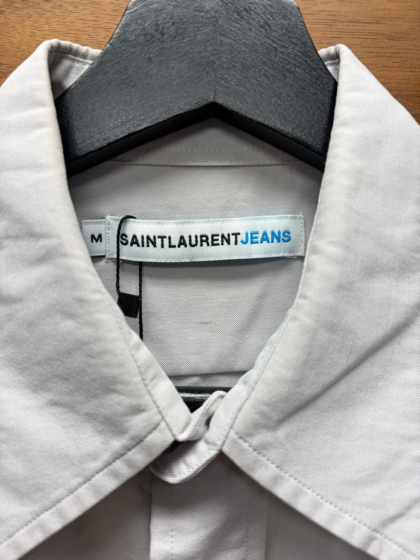 1990s Saint Laurent Jeans ‘Pocket Logo’ Button Up Work Shirt