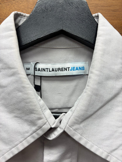 1990s Saint Laurent Jeans ‘Pocket Logo’ Button Up Work Shirt