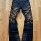 Tornado Mart Washed Black ‘Rust Fade’ Flared Cut Denim