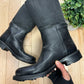 Prada Black Leather Engineer Boots