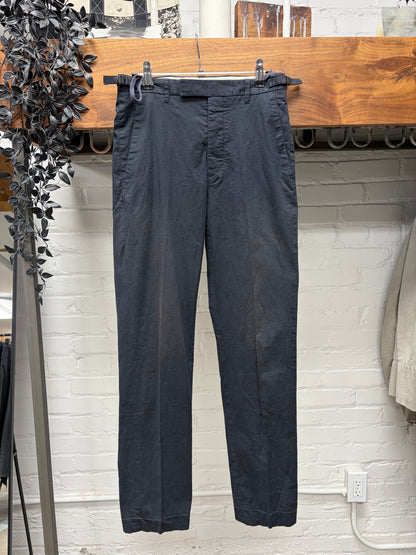 Vintage Helmut Lang Light Cotton Belt Cinch Slim Cut Trousers
