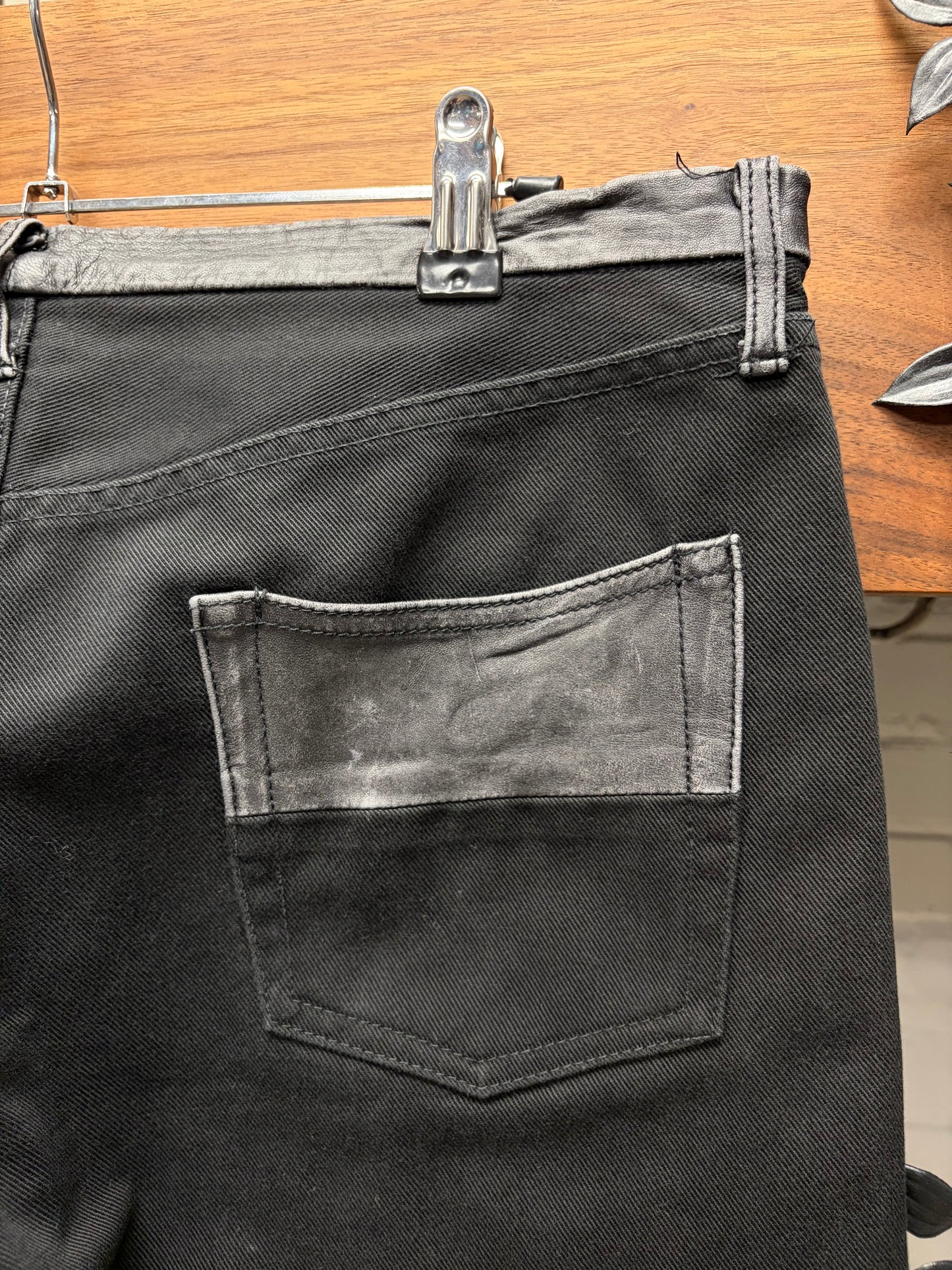 AW2005 Undercover ‘Arts & Crafts’ Leather ‘Cummerbund’ Denim