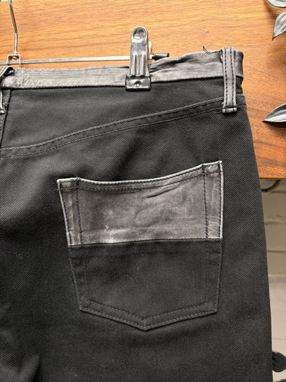 AW2005 Undercover ‘Arts & Crafts’ Leather ‘Cummerbund’ Denim