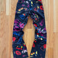 Vintage 1990s Versace Jeans Couture Floral Faces Denim