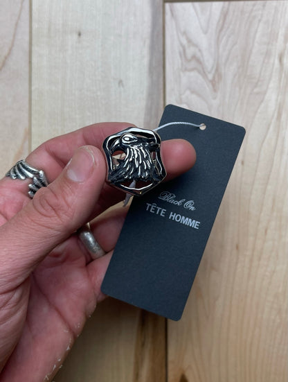 Tete Homme Silver Eagle Ring