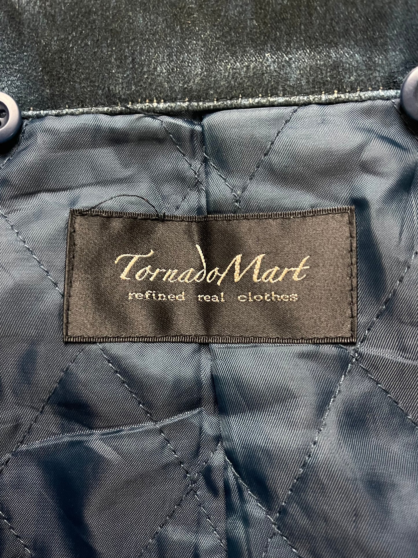 Tornado Mart Triple Zip Blue Work Jacket