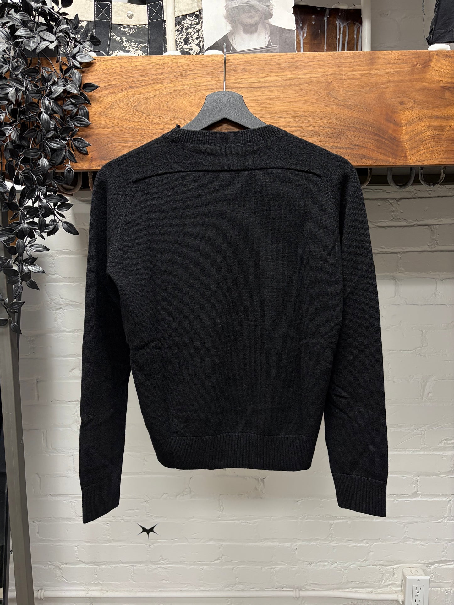 2021 Saint Laurent ‘Staff Uniform’ Black Wool Knit Sweater