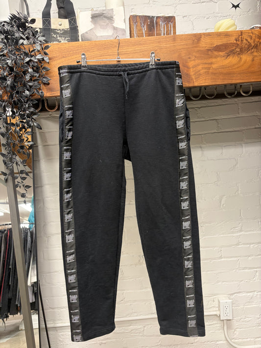 SS2019 Vetements ‘Wash Tag’ Black Drawstring Sweatpants