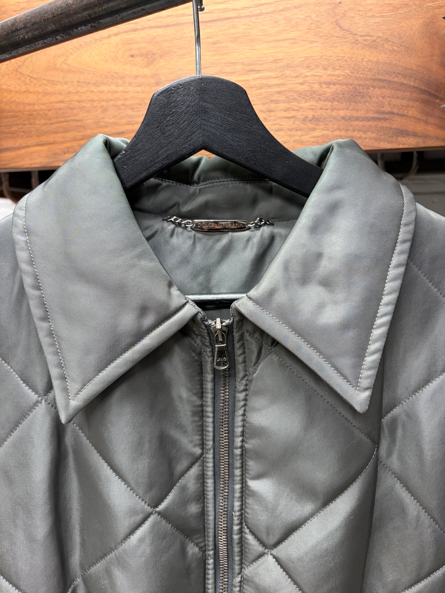 2000s Dolce & Gabbana Military Inspired Quilted Zip-Up Jacket