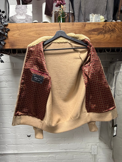 AW2003 Number (N)ine ‘Touch Me I’m Sick’ Suede Shearling Collared Jacket