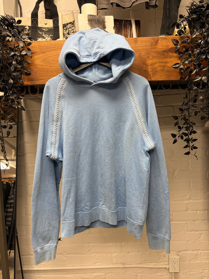 AW2003 Number (N)ine Carolina Blue ‘Rope Woven’ Hoodie