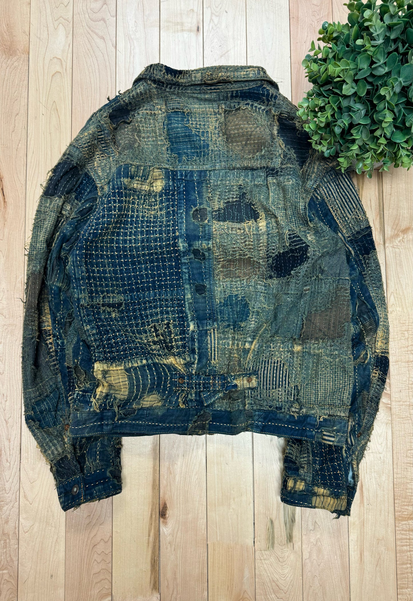 SS2024 Kapital ‘Boro’ Patchwork Repaired Denim Jacket