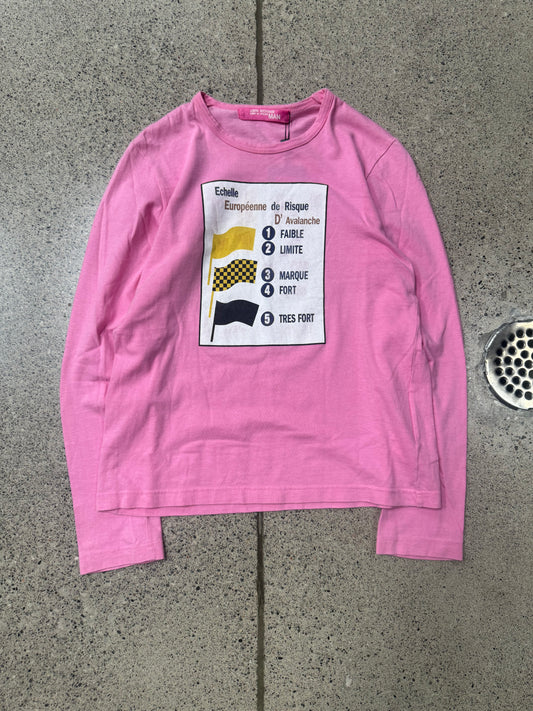 SS2004 Junya Watanabe ‘Avalanche Risk’ Pink Long Sleeve Shirt