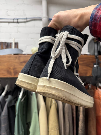 Rick Owens DRKSHDW Canvas ‘Pentagram’ Lace Sneakers