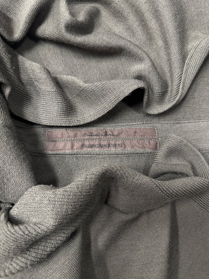 AW2012 Rick Owens ‘Mountain’ Dust Brown Ribbed Wool Cardigan