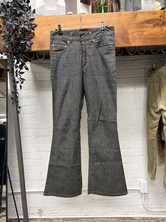 1999 Gucci by Tom Ford Grey Skinny Flared Leg Denim
