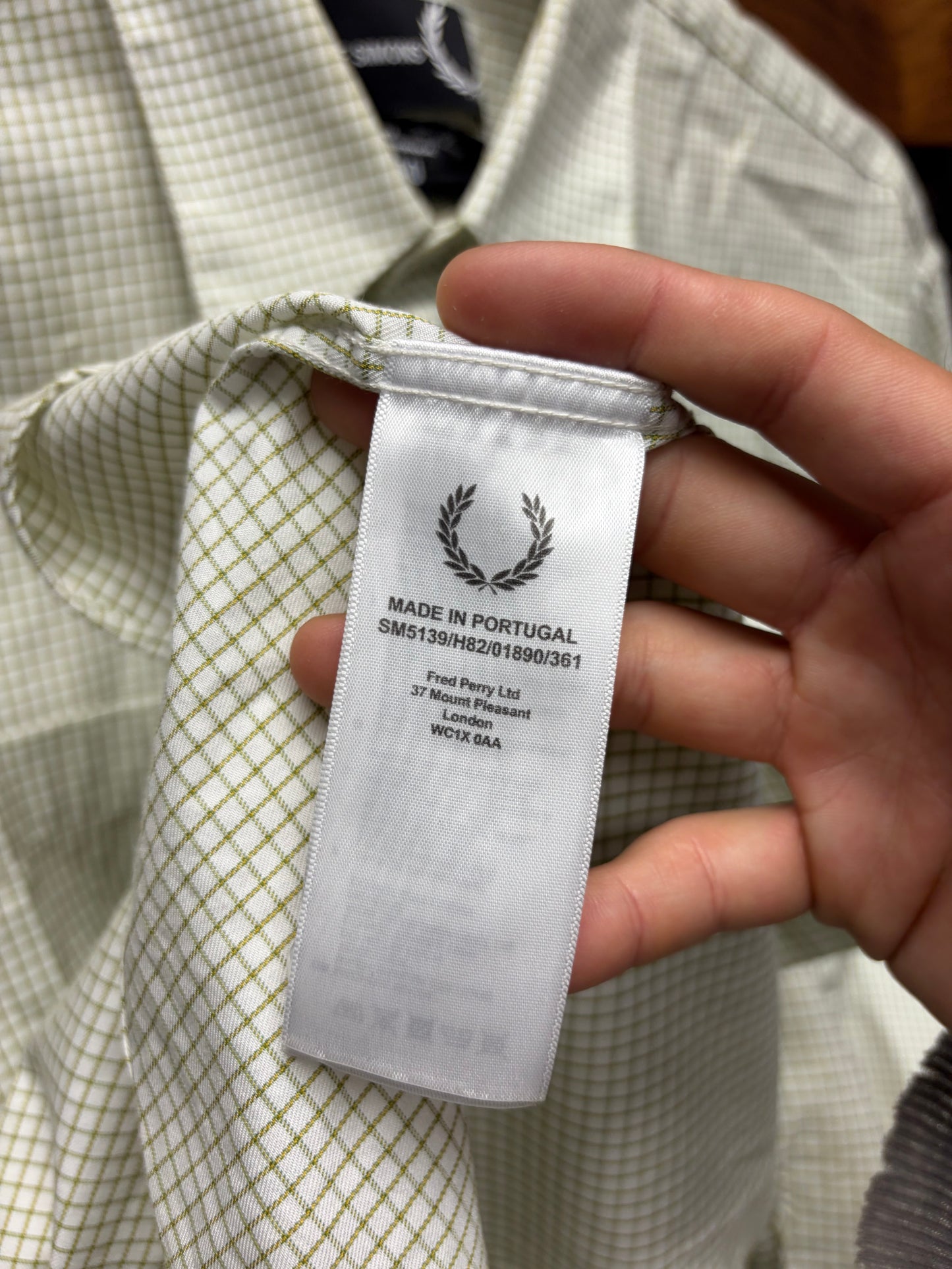 SS2019 Raf Simons x Fred Perry Cargo Pocket Gingham Short Sleeve Button Up Shirt