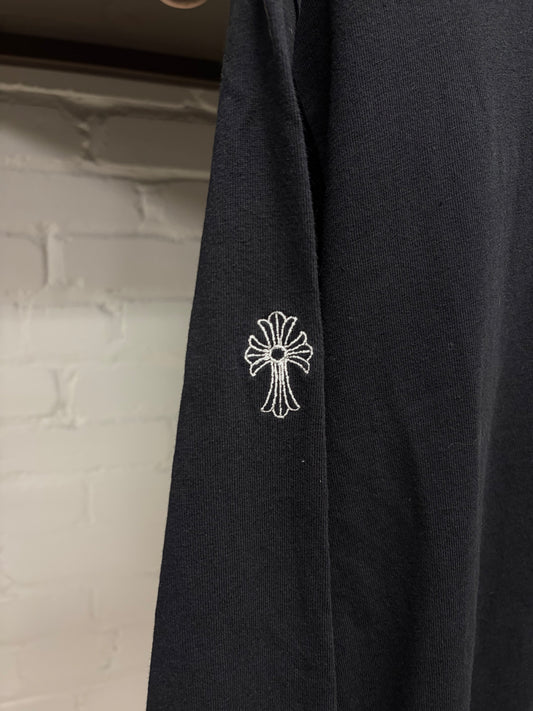 Chrome Hearts GRP Black Embroidered Logo Long Sleeve Shirt